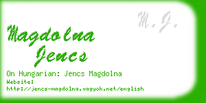 magdolna jencs business card